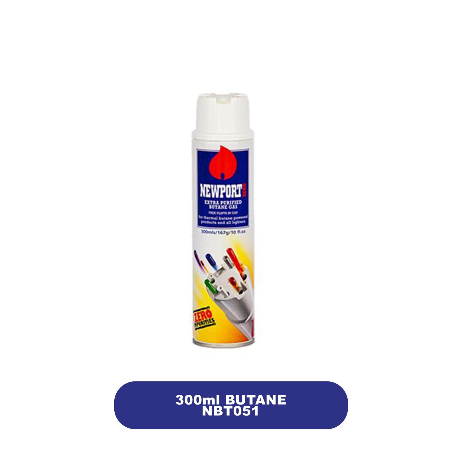 NBT051- Newport Zero Butane 300ml, 12 CT - Image 2