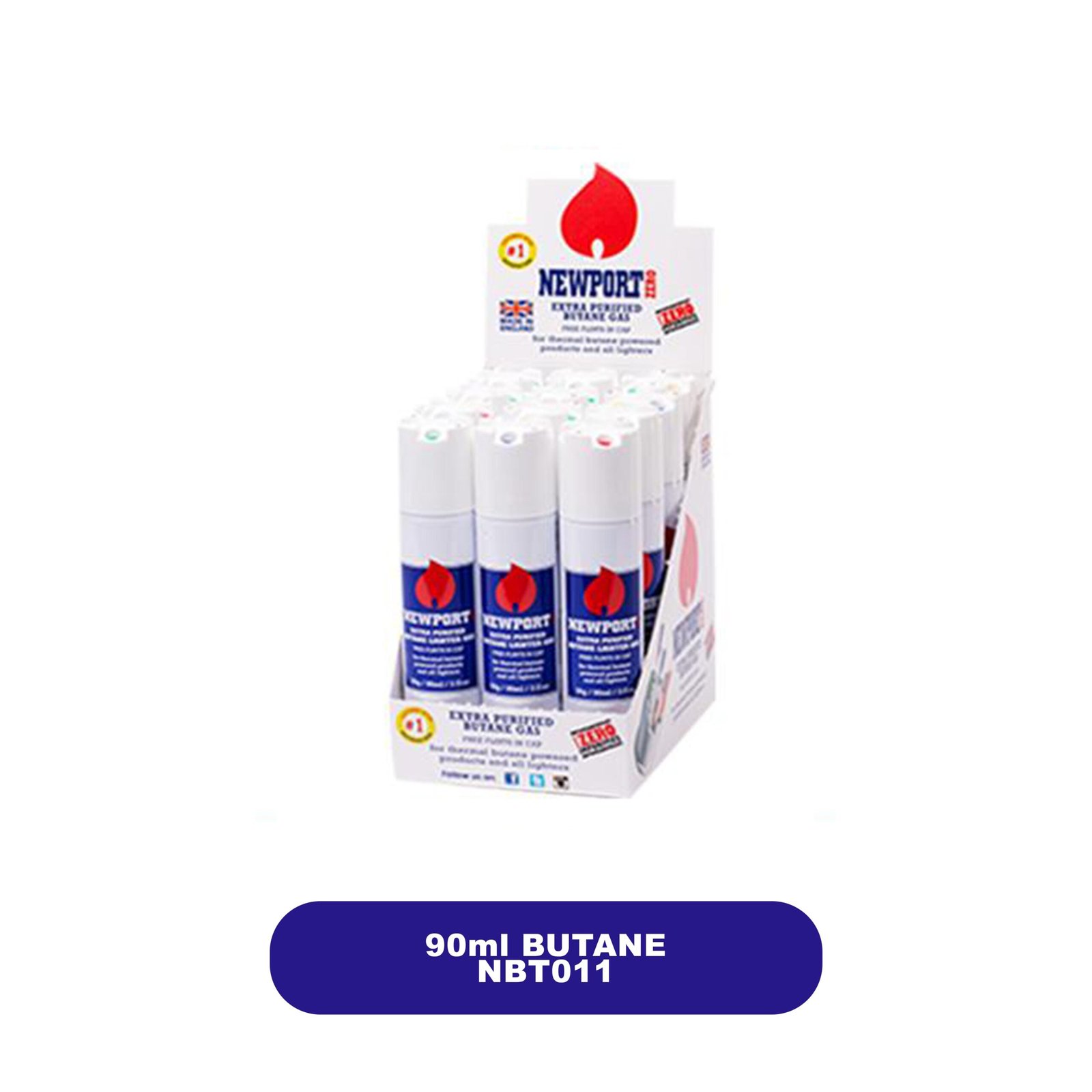 NBT011-Newport Zero Butane 90ml- 12ct - Image 2