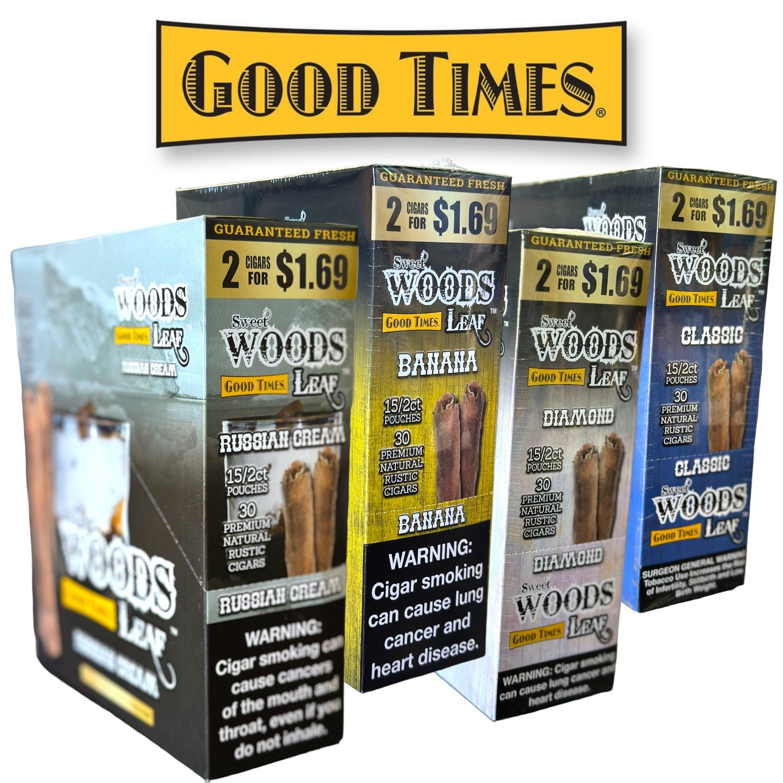 Good Times Woods $1.69 Cigarillos Pouch 2pk Display- 15ct - Image 8