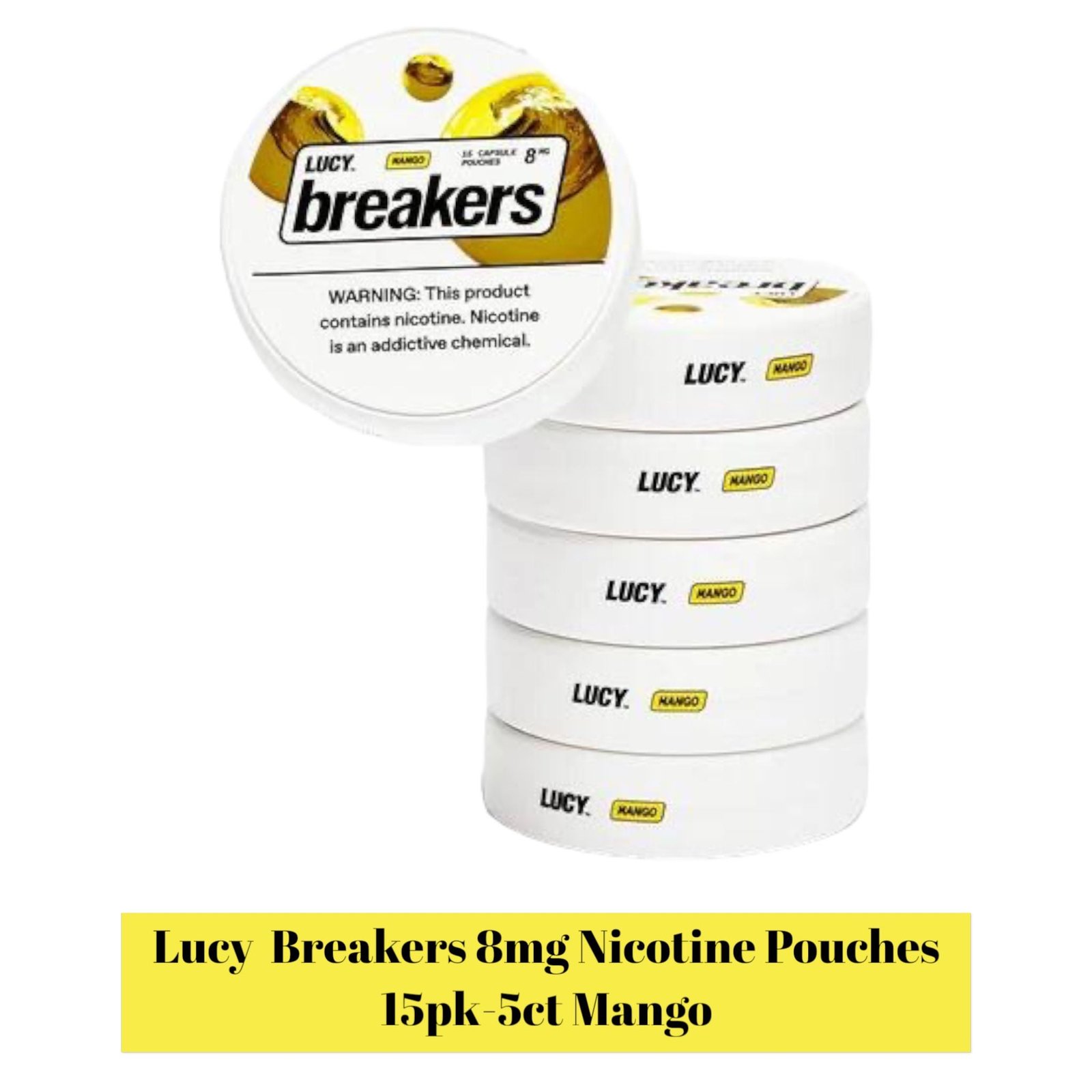Lucy Breakers 8mg Nicotine Pouches 15pk - 5ct - Image 4