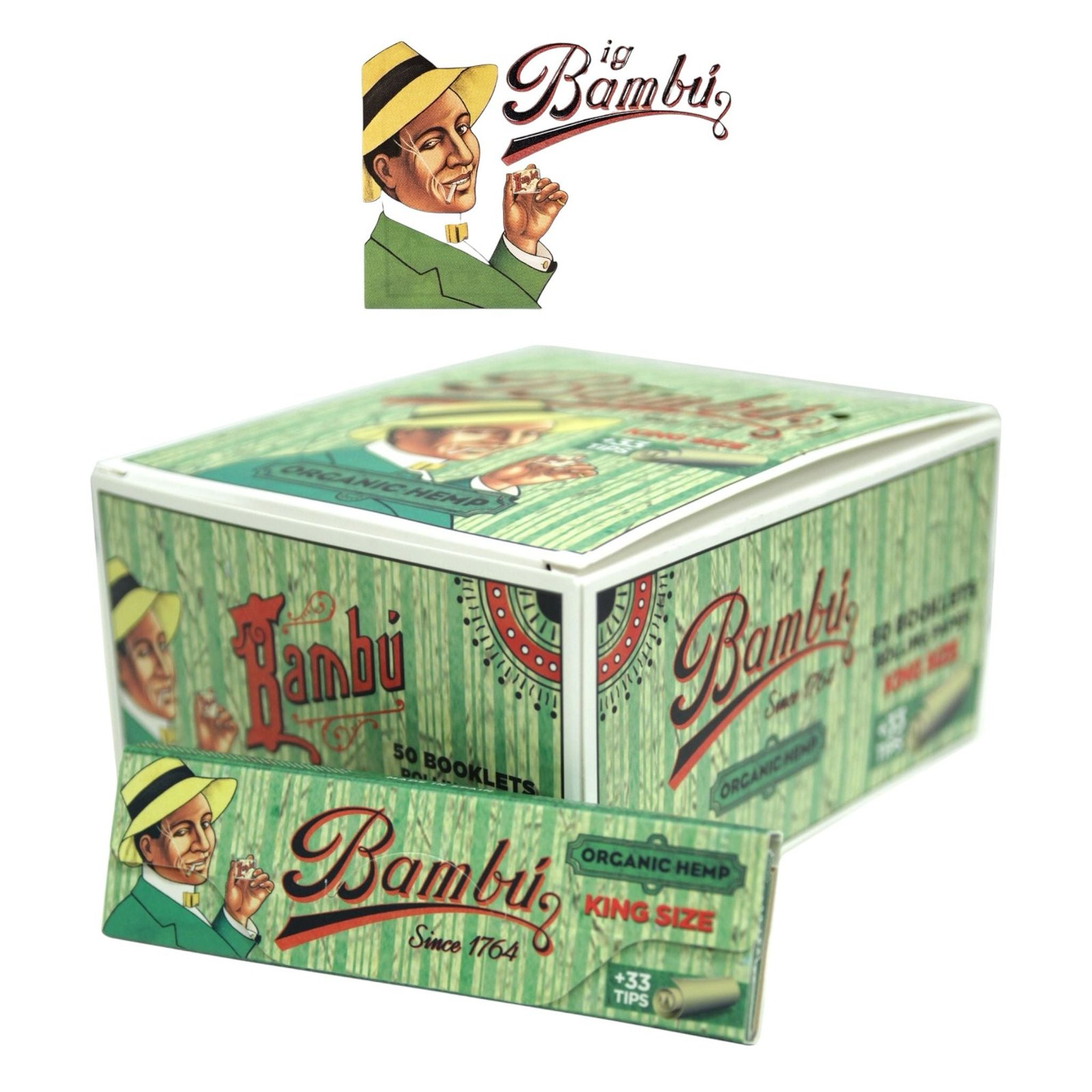 Big Bambu Paper + Tips Organic King- 50ct