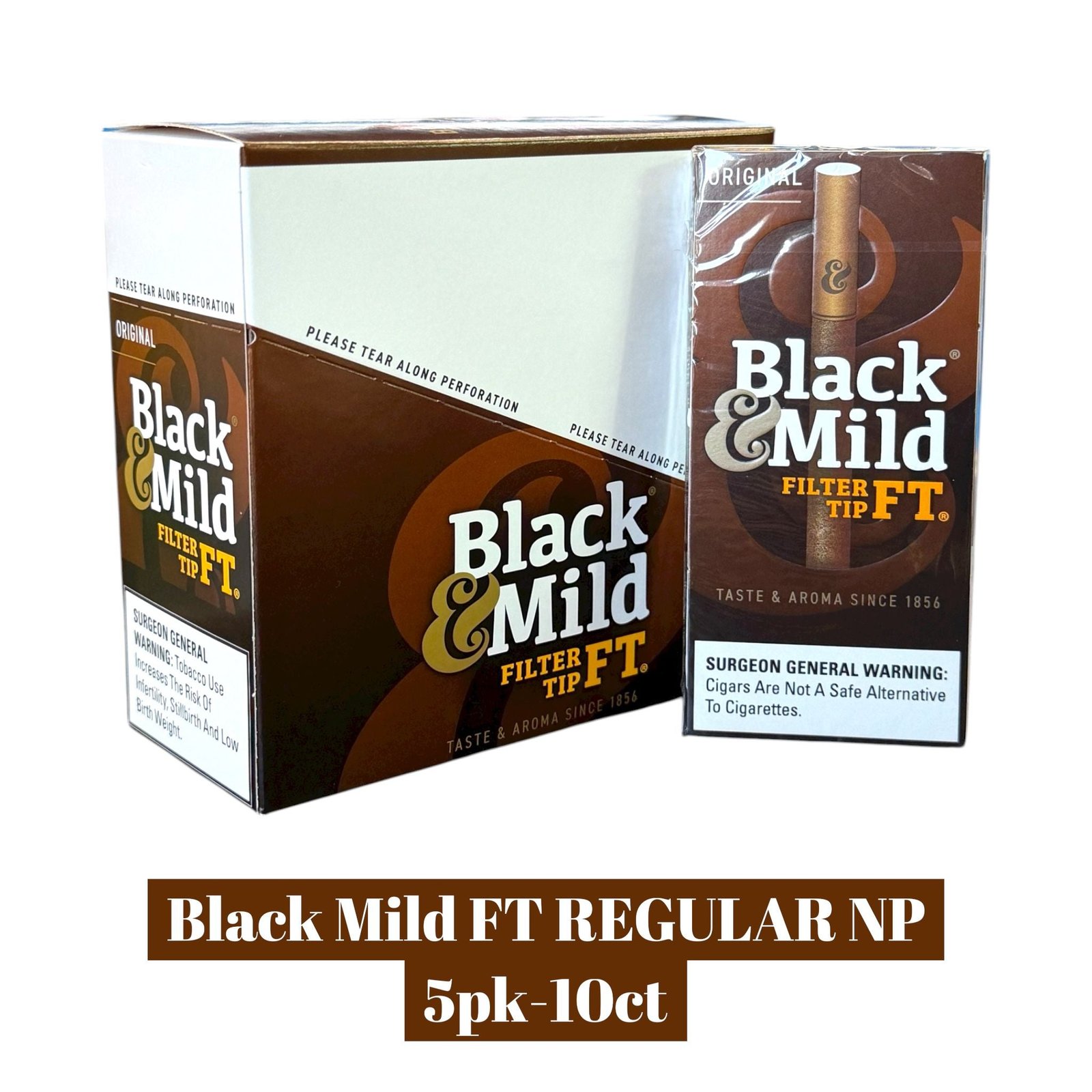 Black & Mild Filter Tip NP 5pk-10ct