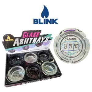 Blink 14379 Glass Ashtray Casino- 6ct