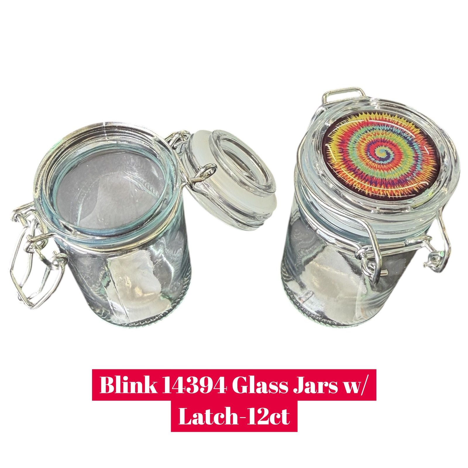 Blink 14394 Glass Jars w/ Latch-12ct - Image 2