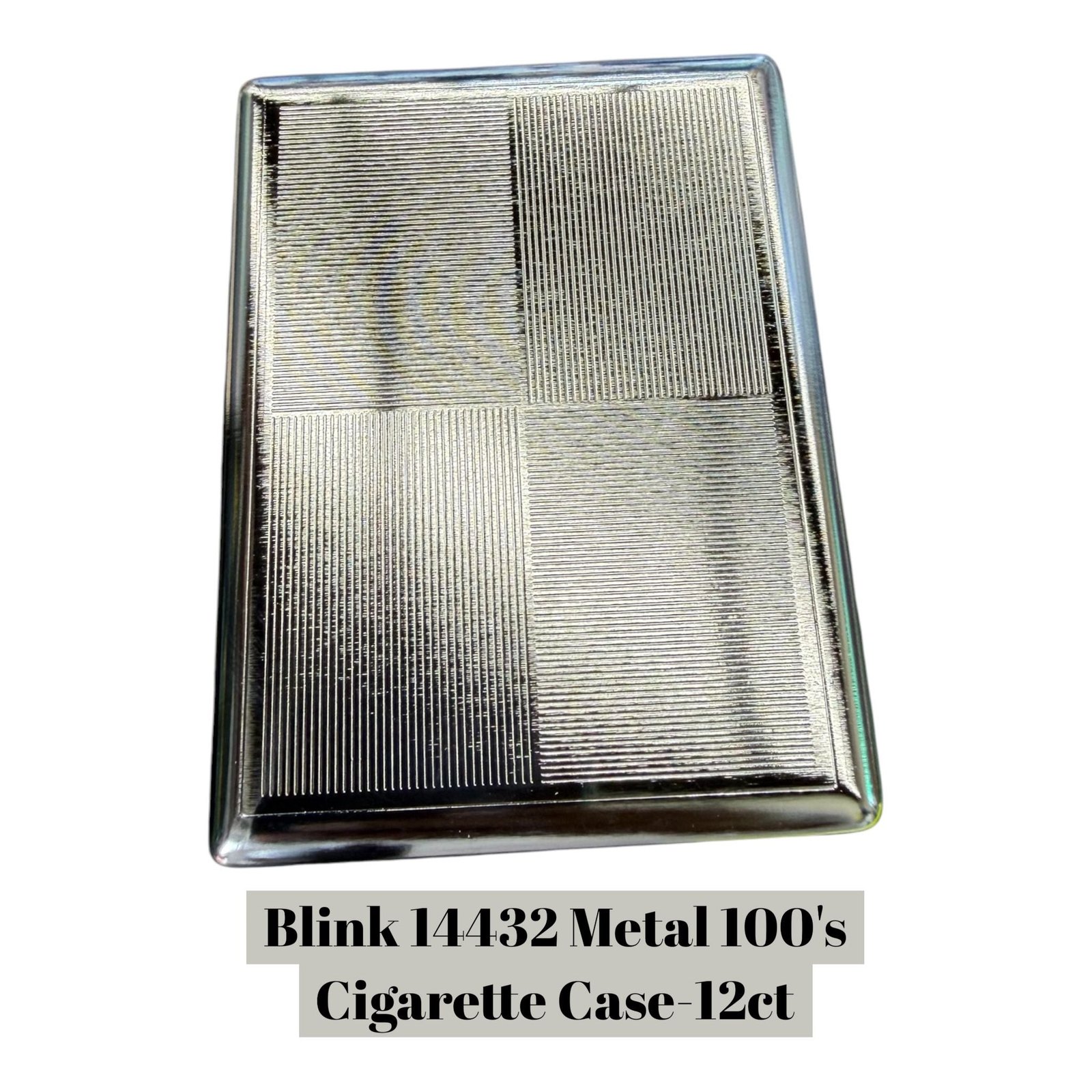 Blink 14432 Metal 100's Cigarette Case-12ct - Image 2