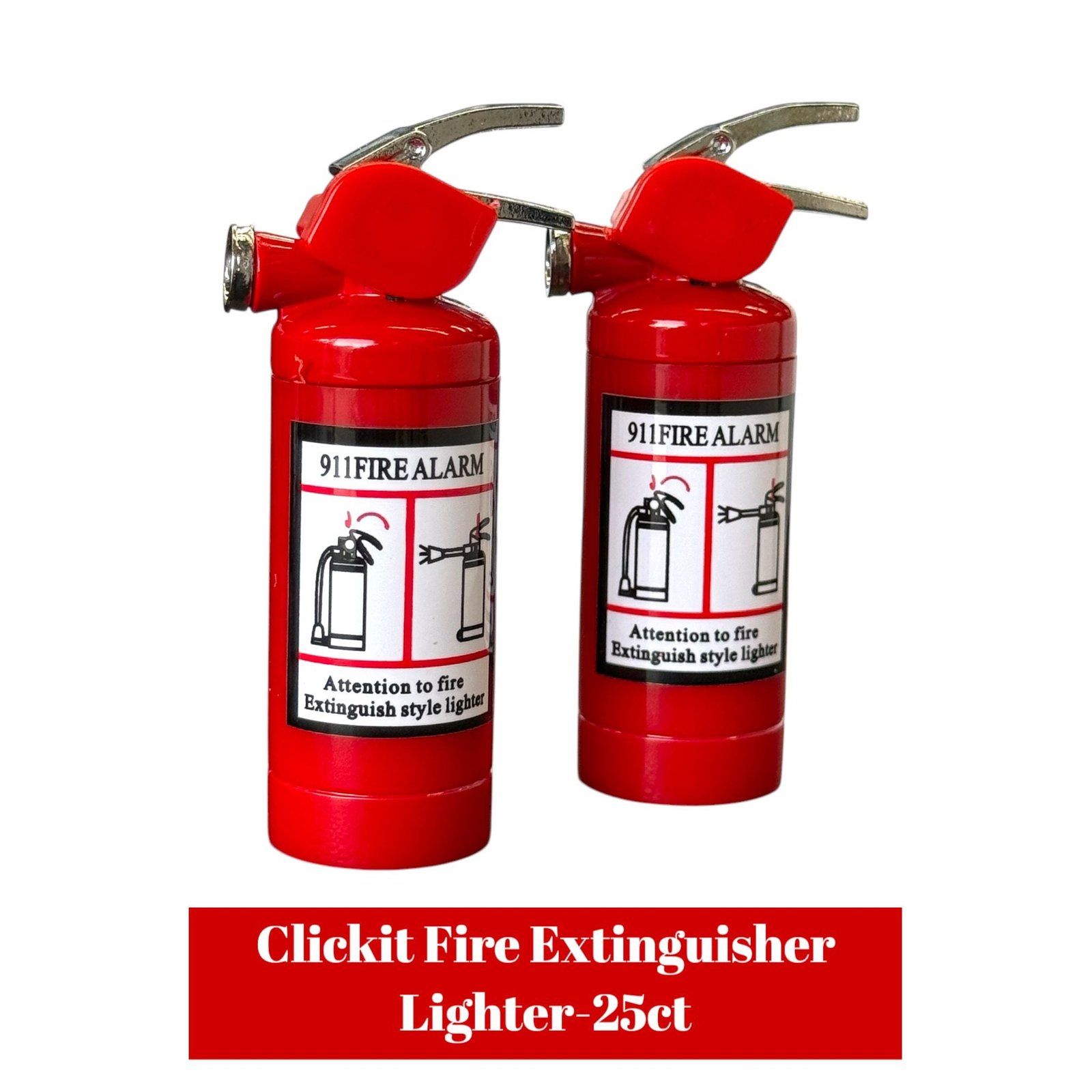 Clickit Fire Extinguisher Lighter-25ct - Image 2