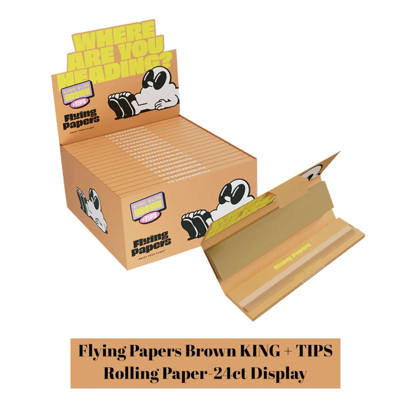Flying Paper Rolling Papers KING+TIPS-24ct
