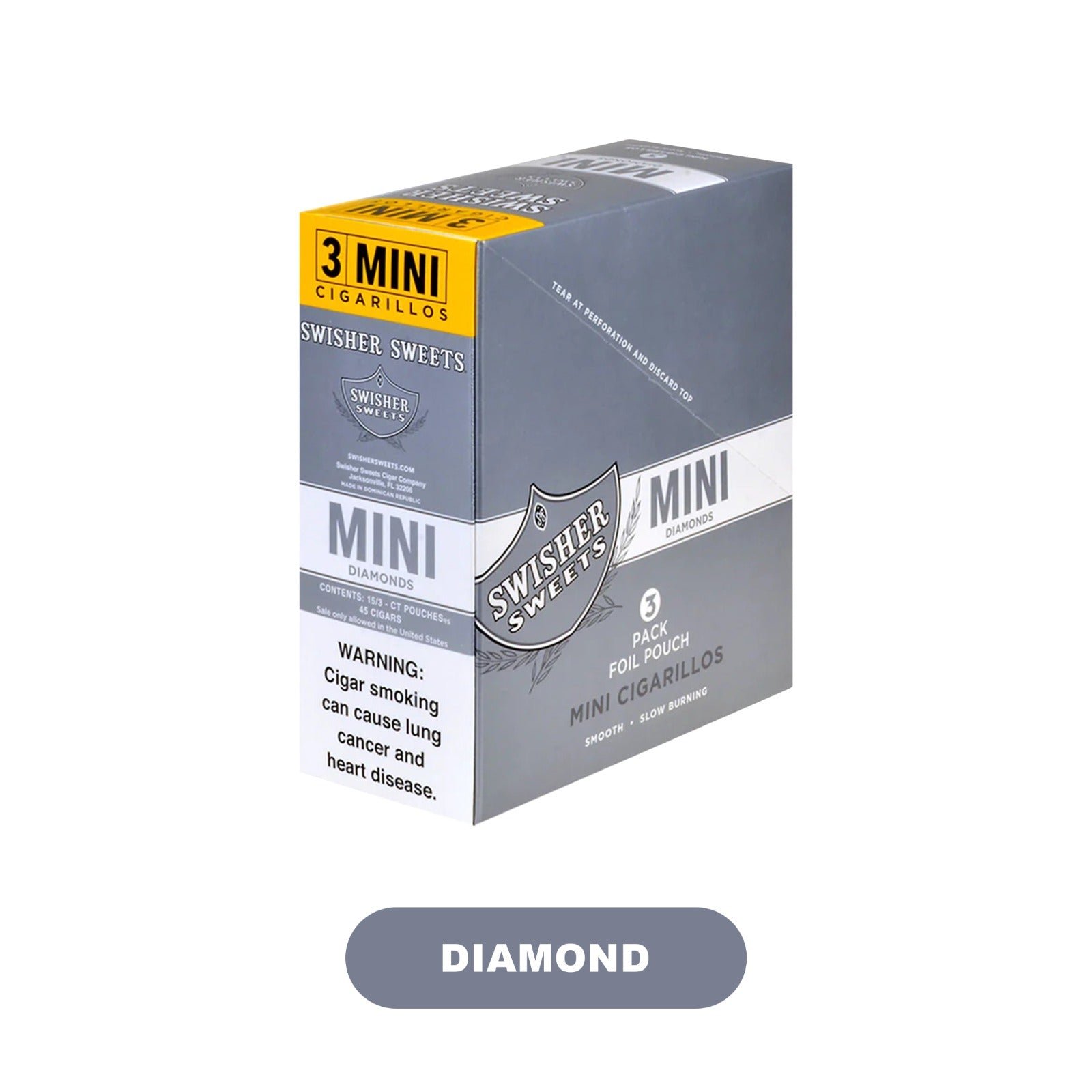 Swisher Mini Pouch 3pk Display- 15ct