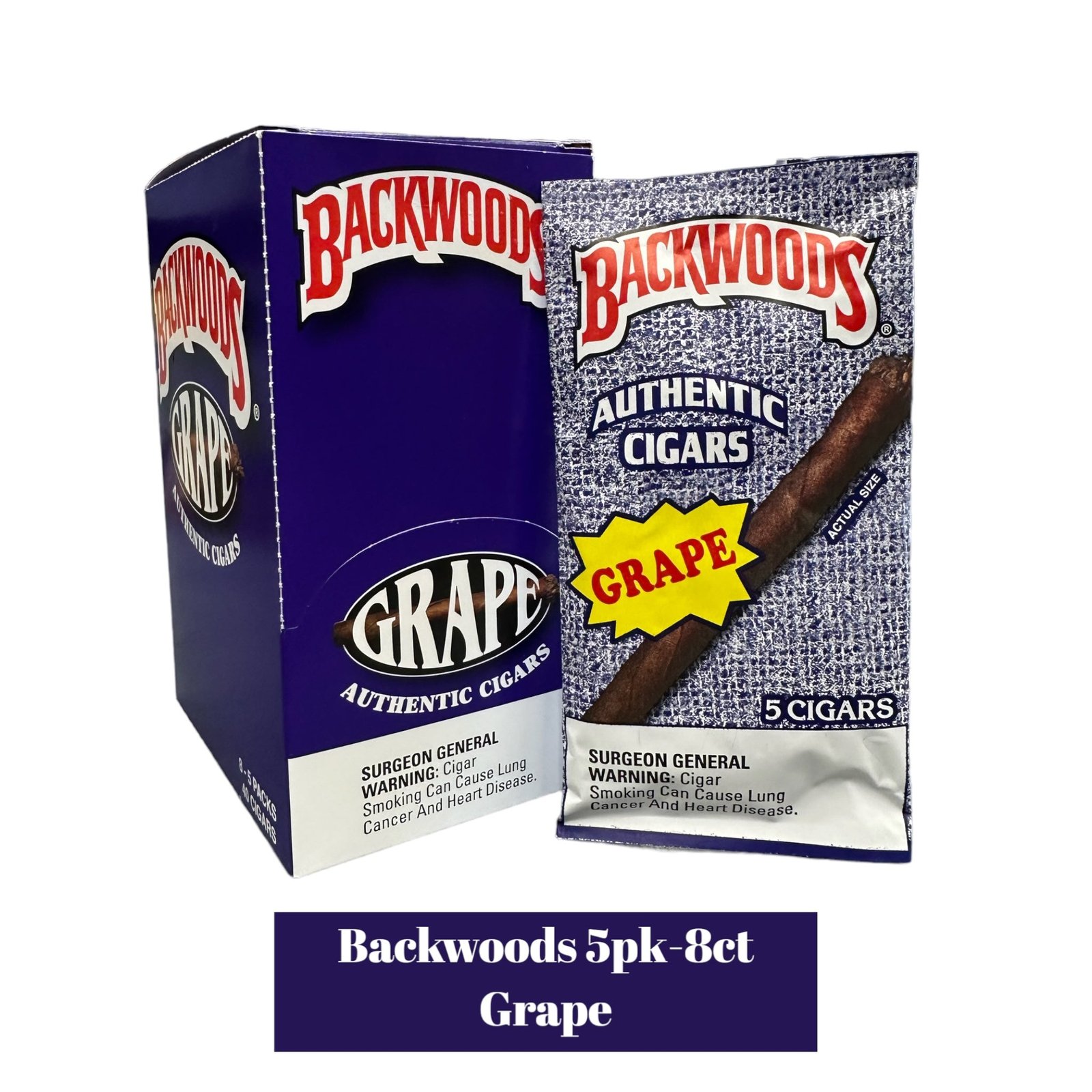 Backwoods Cigars 5pack Display- 8ct - Image 2