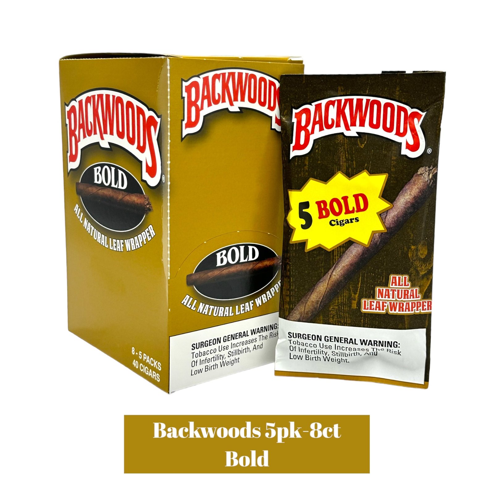 Backwoods Cigars 5pack Display- 8ct - Image 13