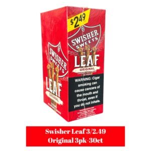 Swisher Leaf 3pk / 2.49 Pre-Priced- 30ct