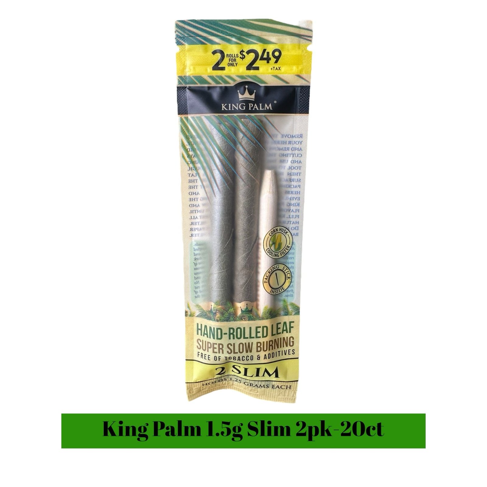 King Palm 1.5g-Slim Rolls 2pack-20ct - Image 2