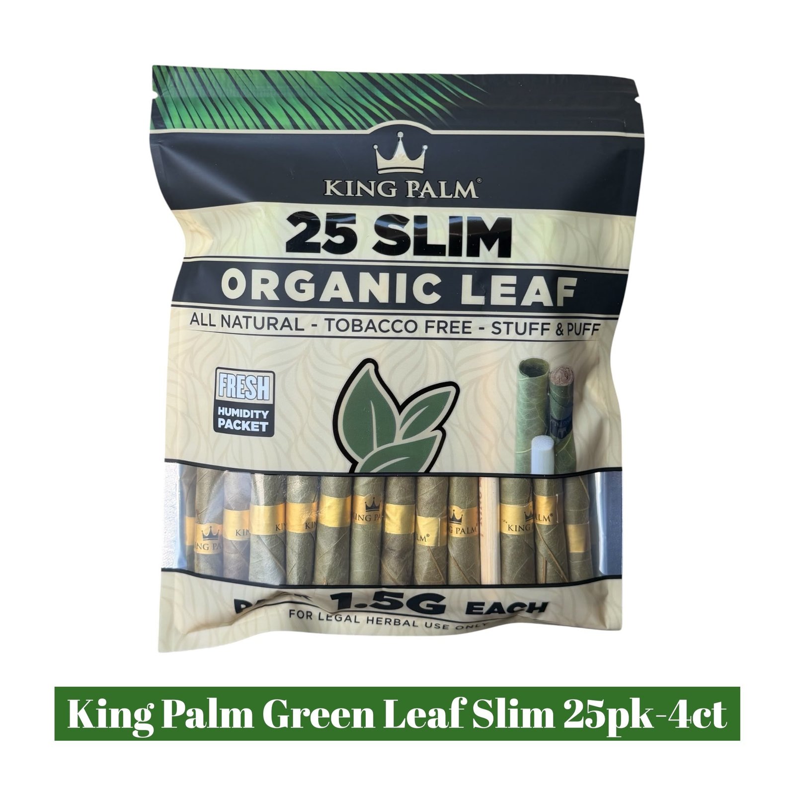 King Palm Green Leaf Slim 25pk-4ct - Image 2