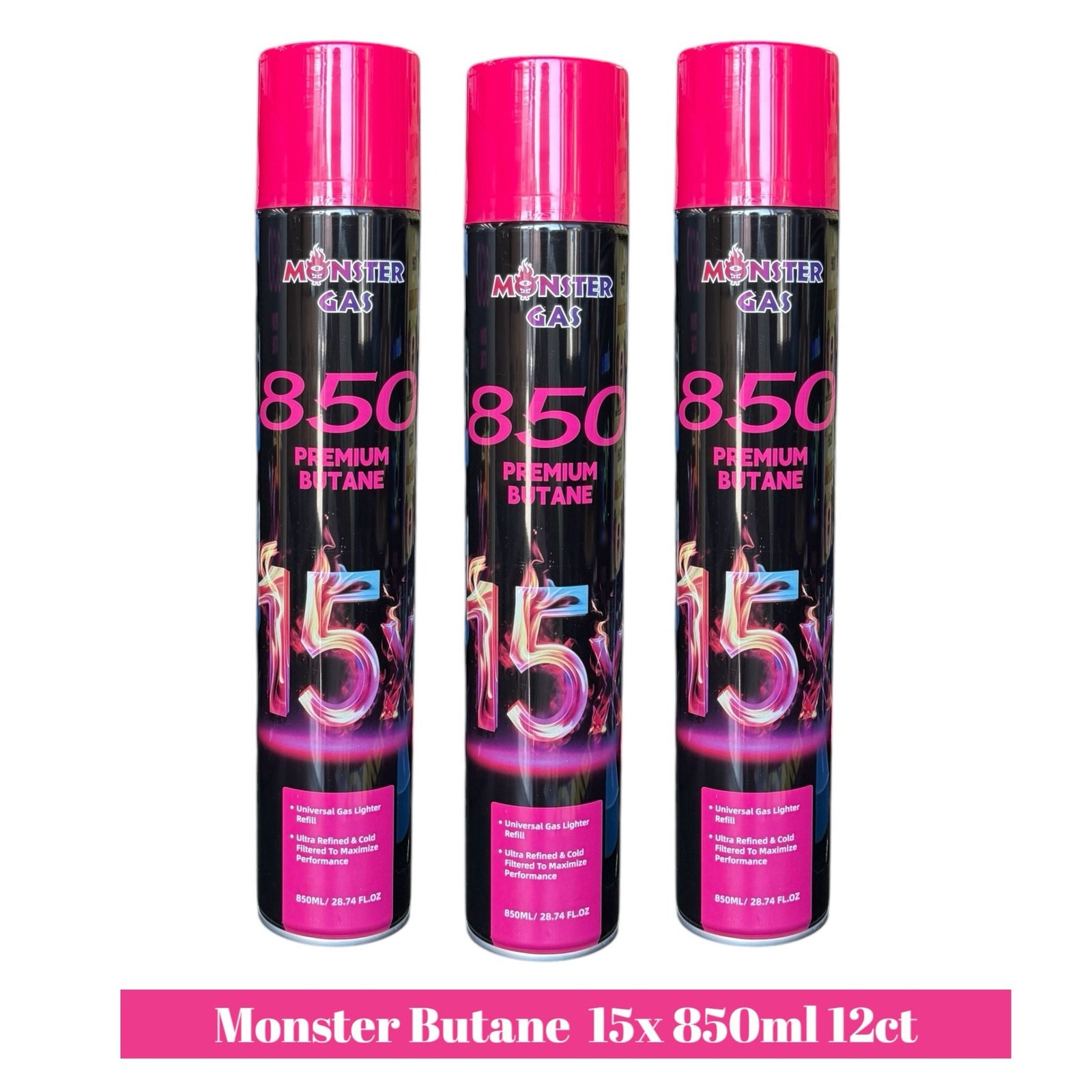 Monster Gas Butane 15X 850ml- 12ct - Image 2