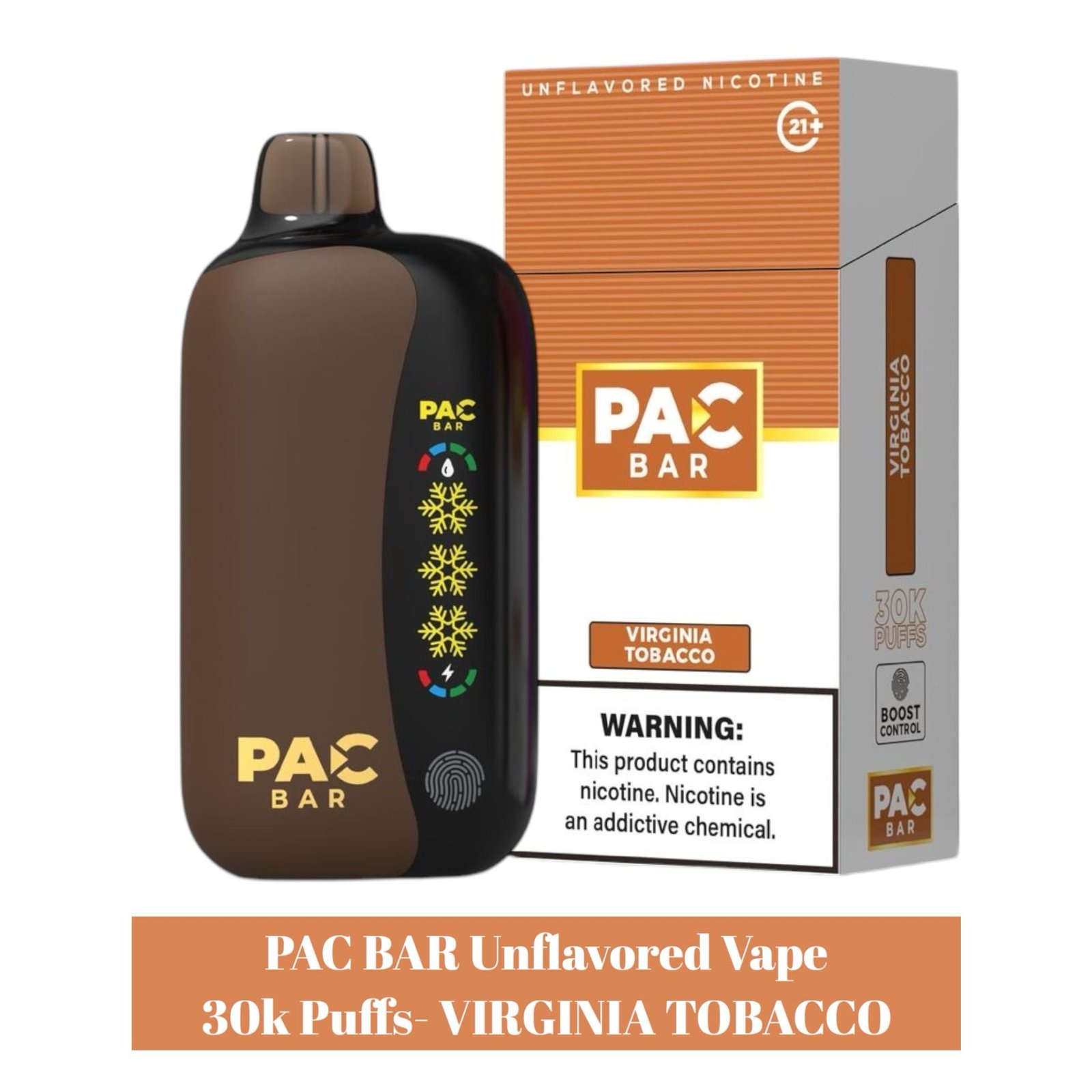 Pac Bar 30k Unflavored 4%Disposable Vape - 5ct - Image 5