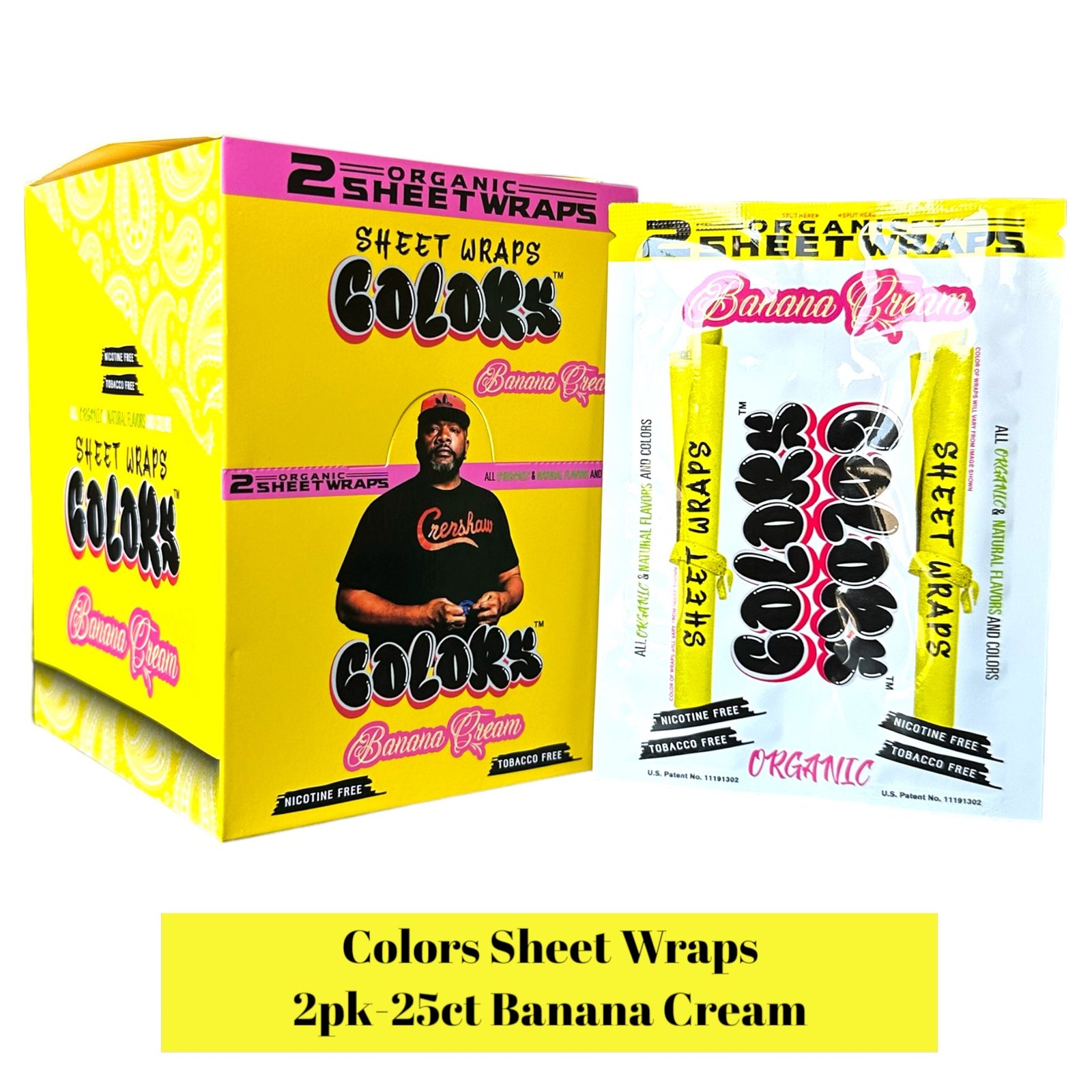 COLORS Sheet Wraps Organic 2pk-25ct