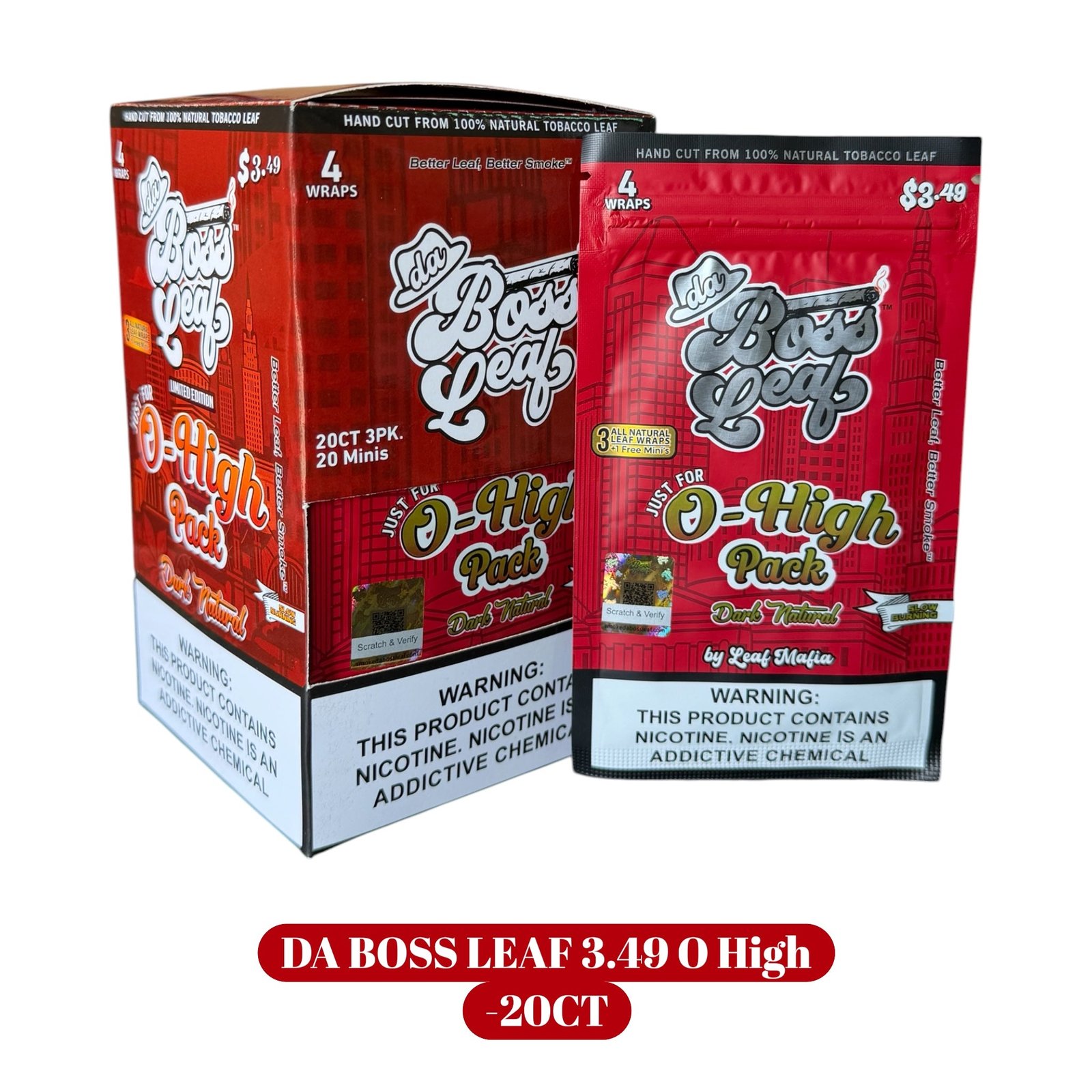 Da Boss Leaf 3.49 Wraps -20ct - Image 3