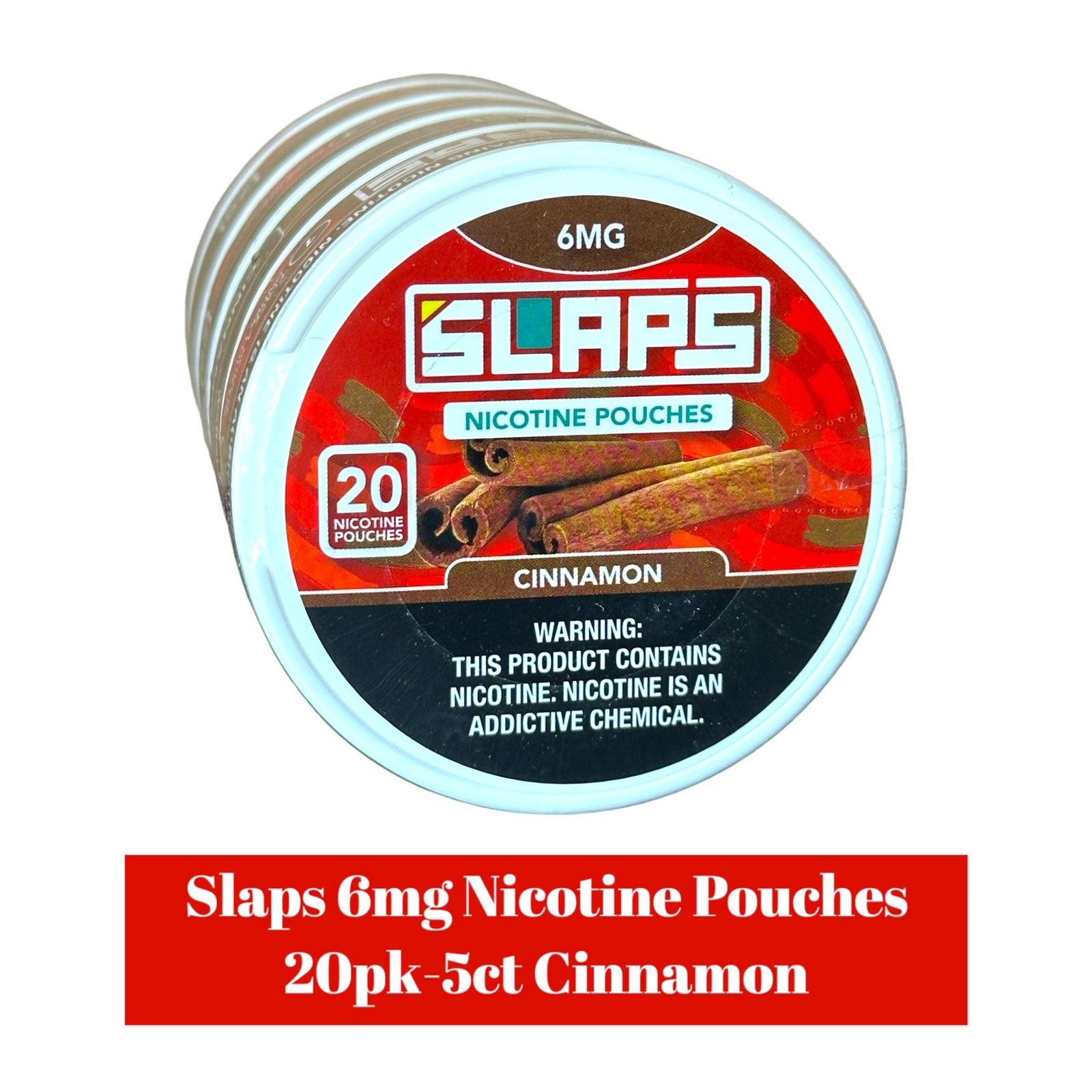 Slaps 6mg Nicotine Pouches - 20ct -5pk