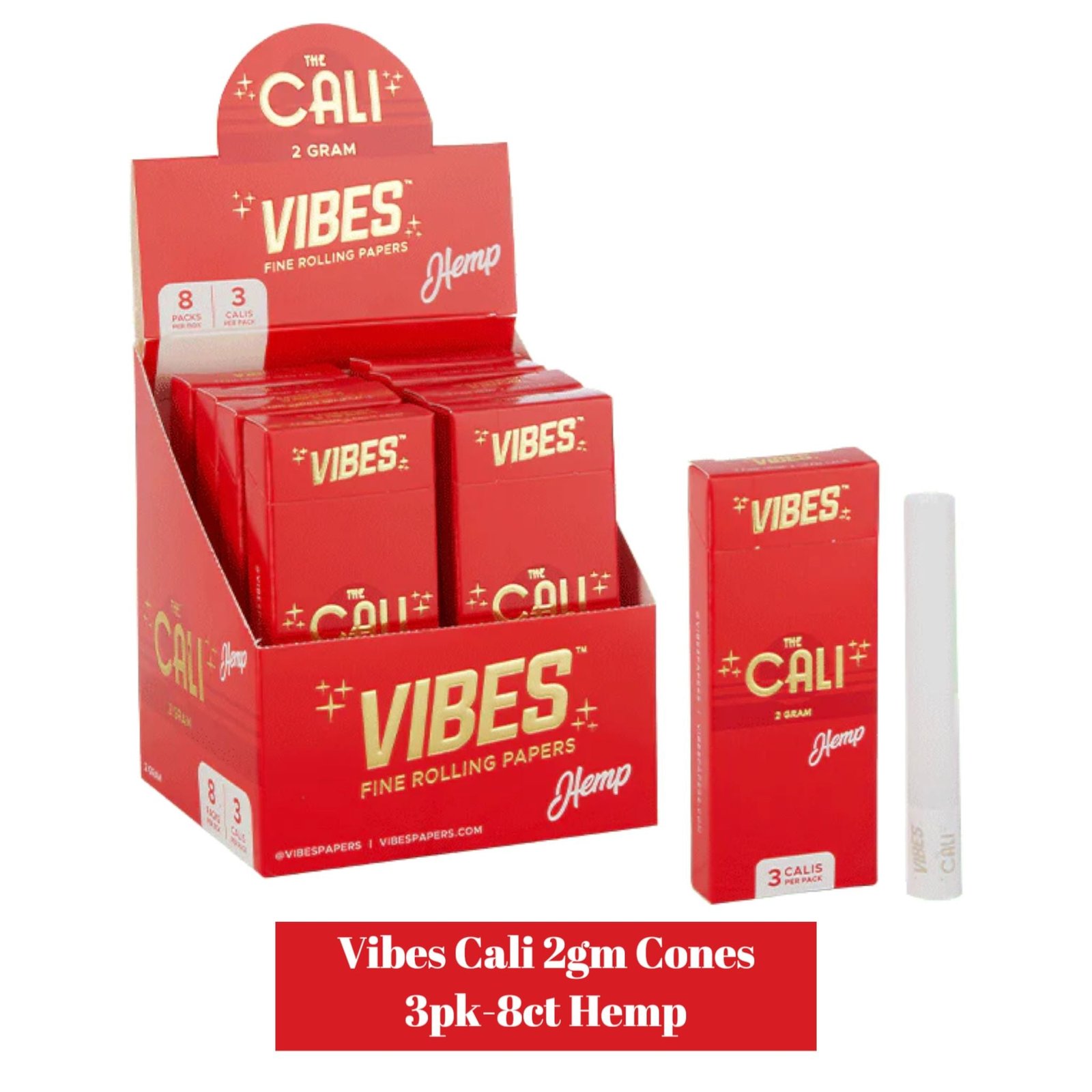 Vibes CALI Cone 2gm 3pk-8ct