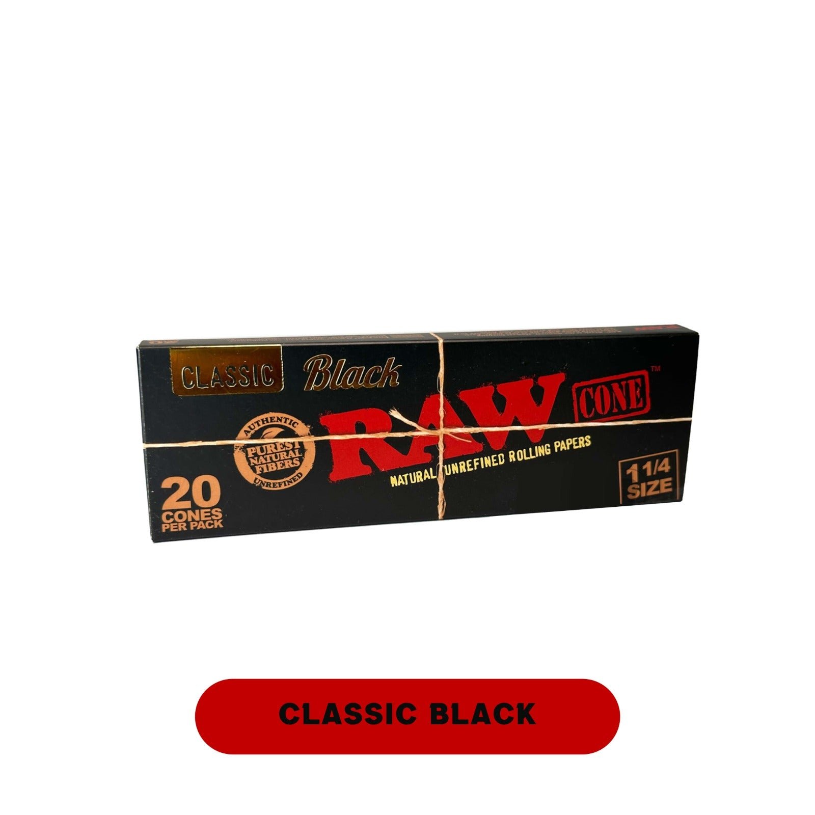 Raw Classic Black Cone 1 1/4 20pk-12ct - Image 2