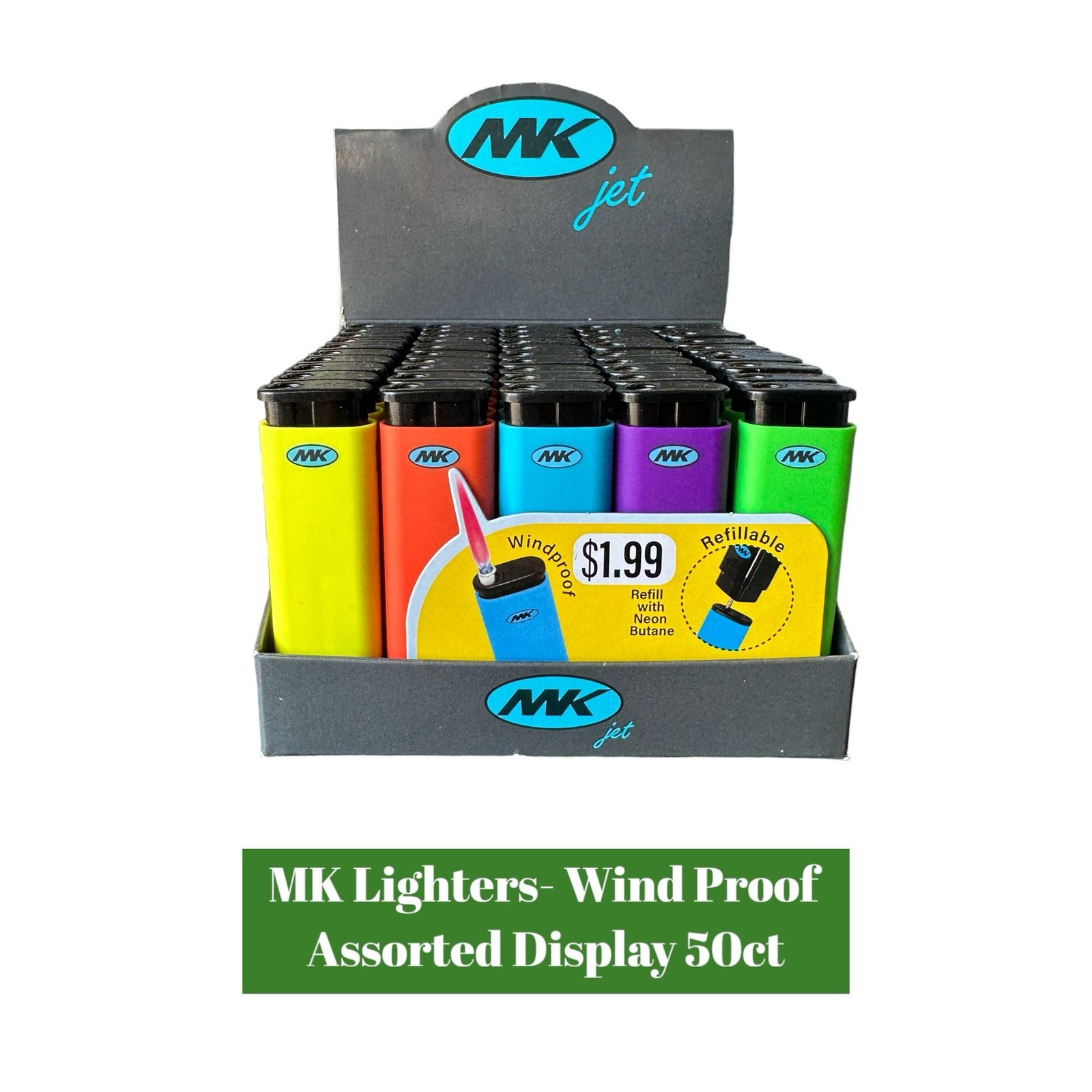 MK Jet Lighter- Windproof Assorted - Image 2