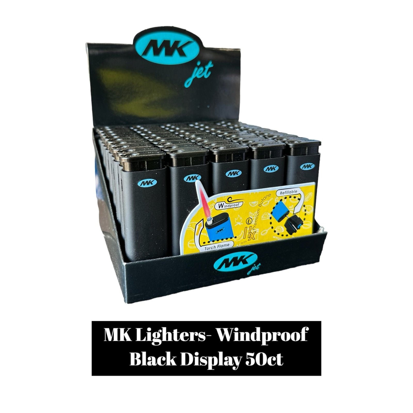 MK Jet Lighter- Windproof Black - Image 2