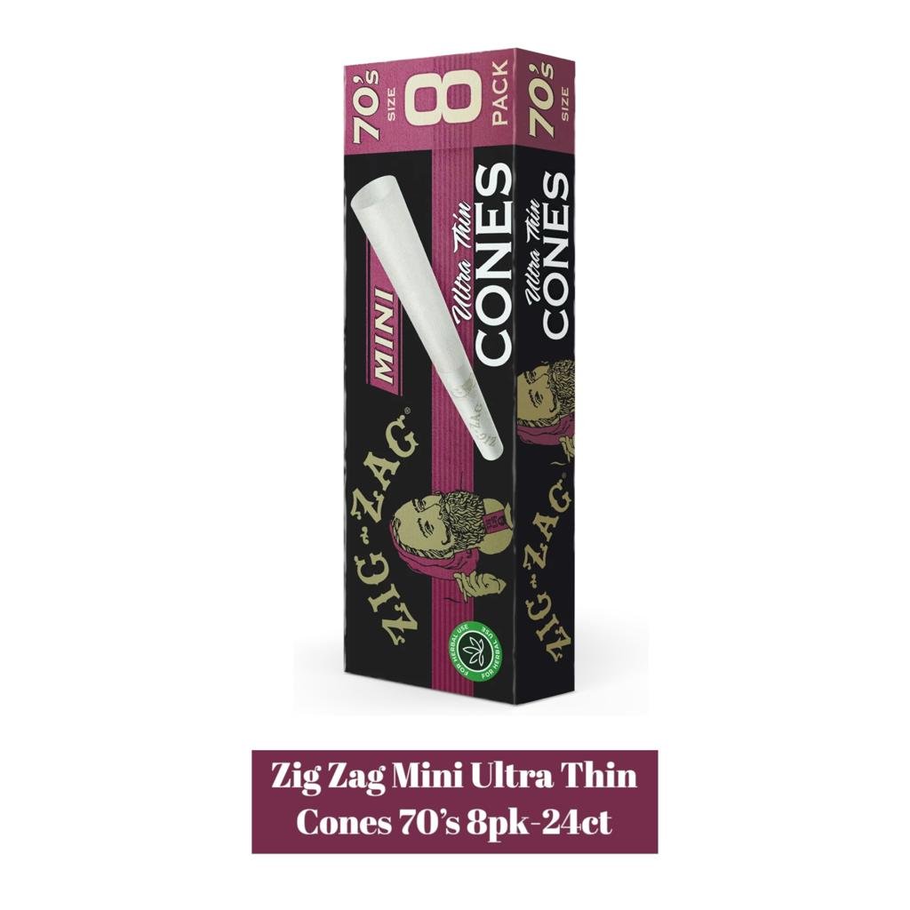 Zig Zag- Ultra Thin Cone Mini Size 70's - 8pack - Image 2