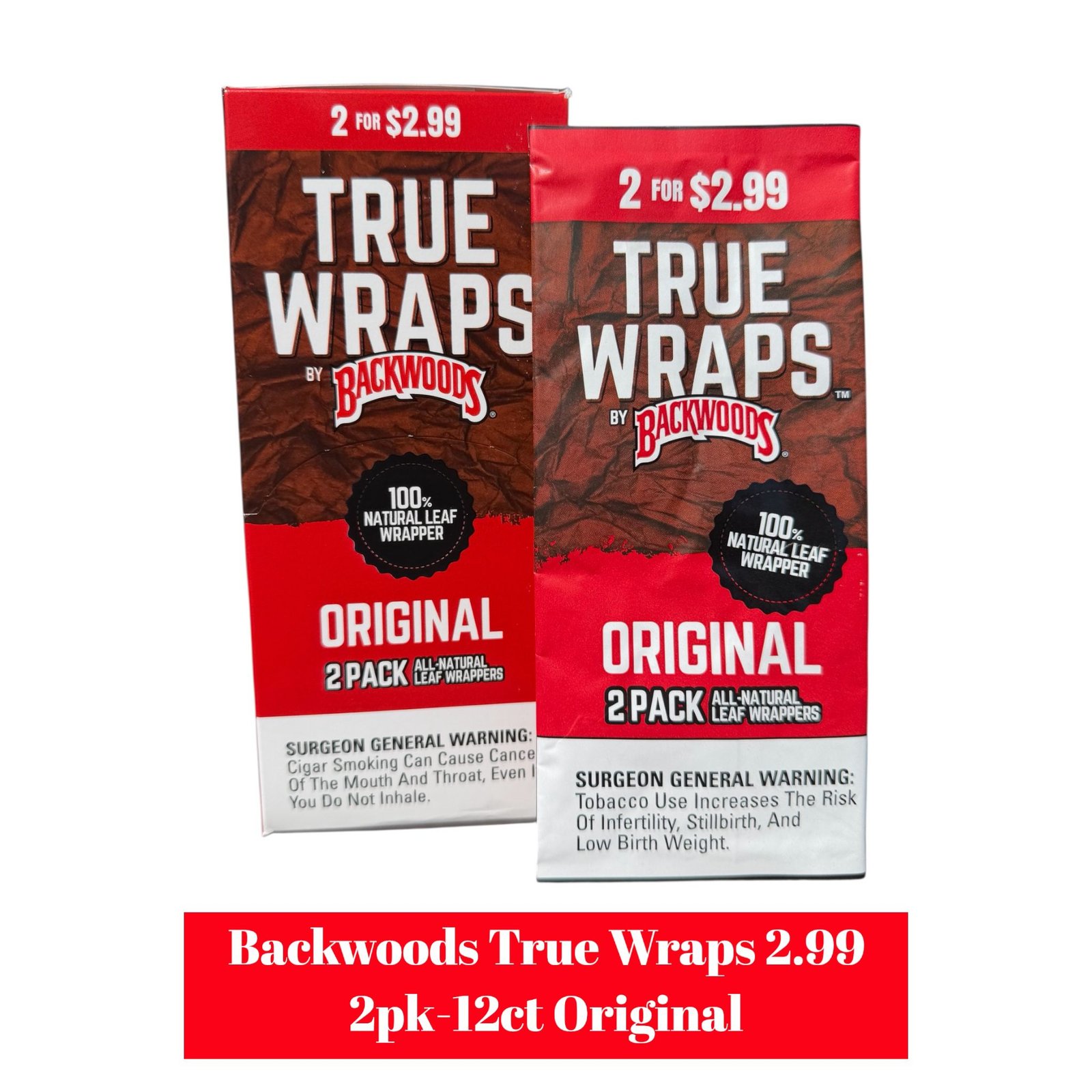 Backwoods True Wraps 2.99 2pk-12ct - Image 2