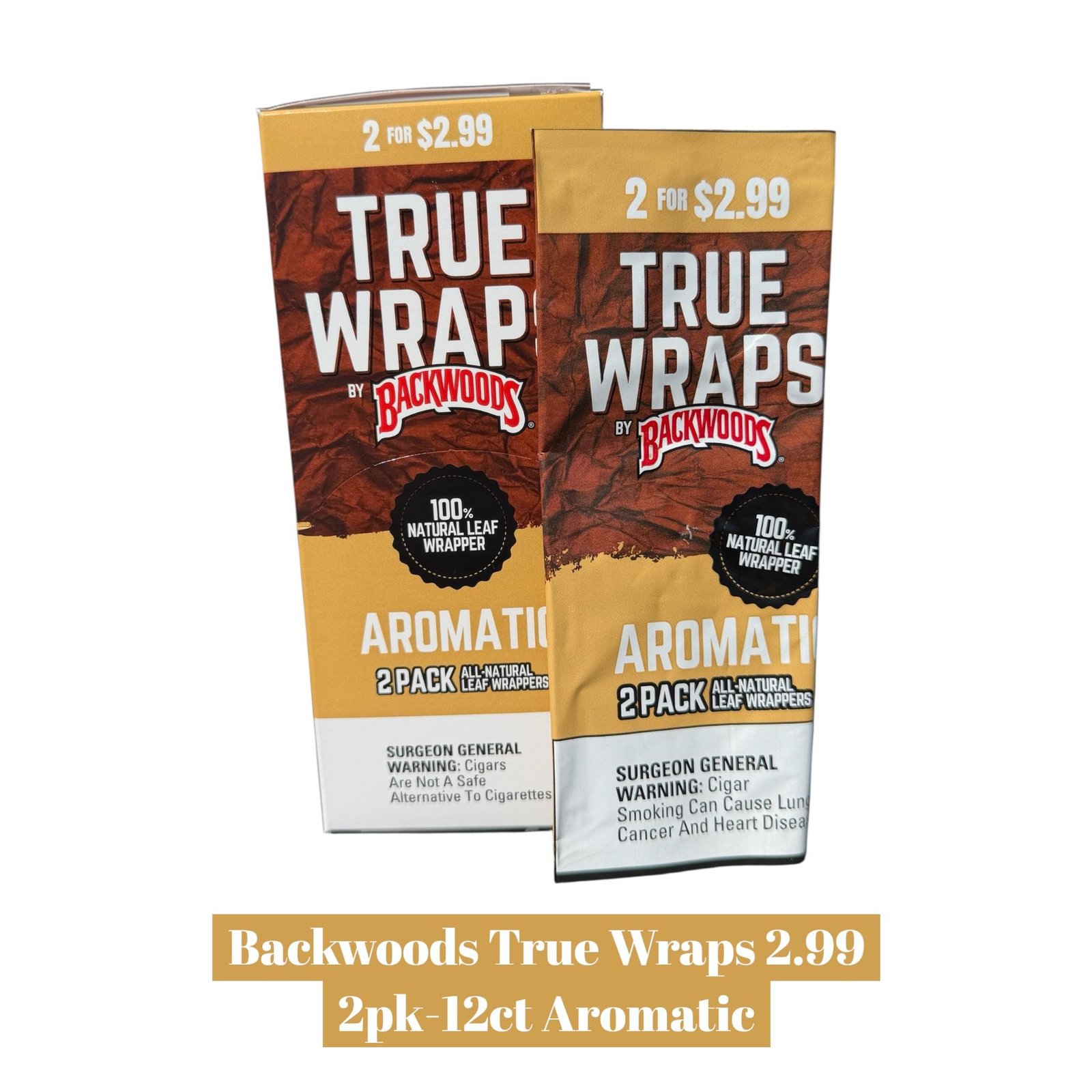 Backwoods True Wraps 2.99 2pk-12ct