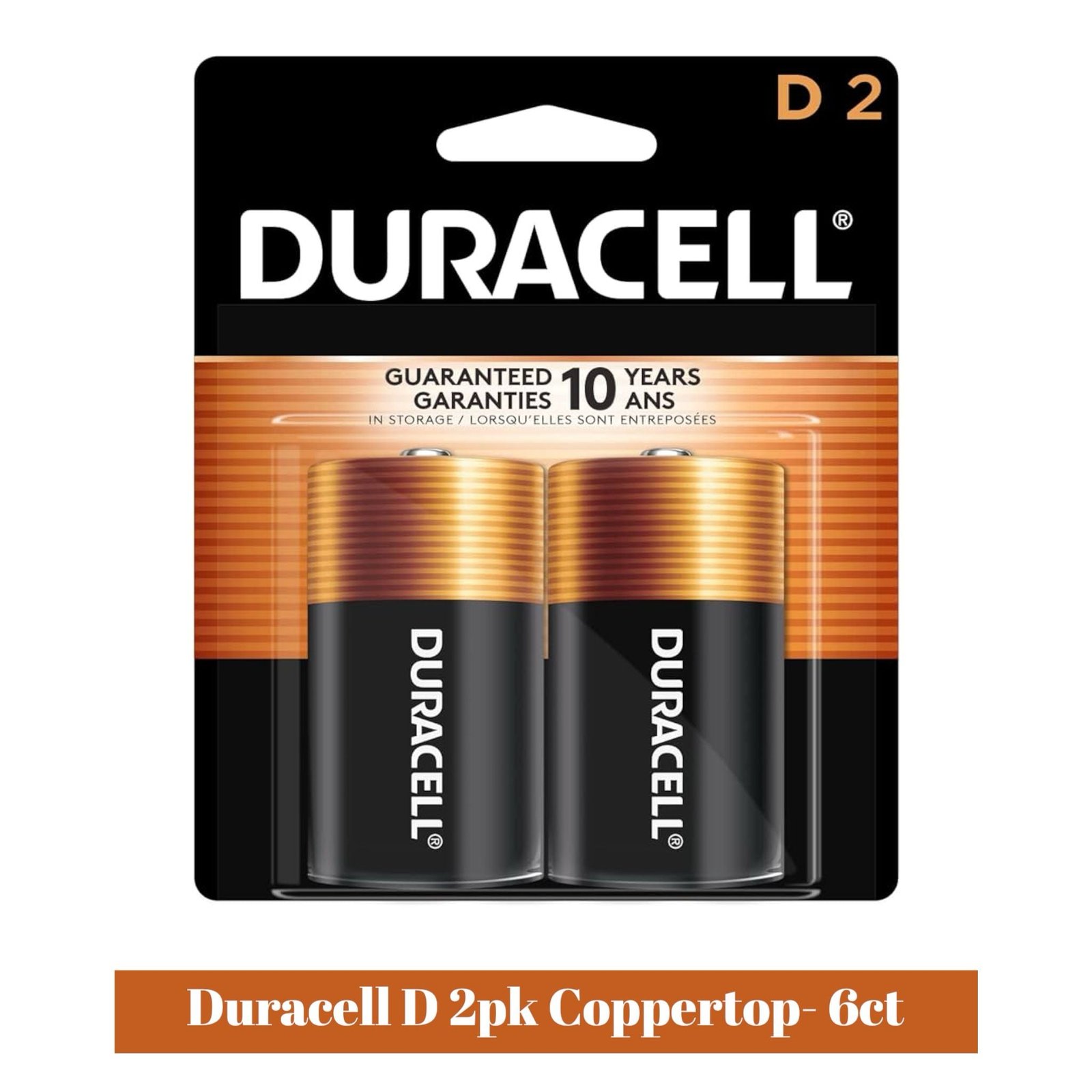 Duracell D2 2pk Coppertop- 6ct - Image 2