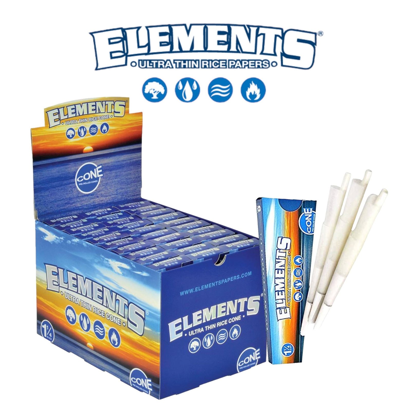 Elements Cone 1 1/4 6pk-30ct