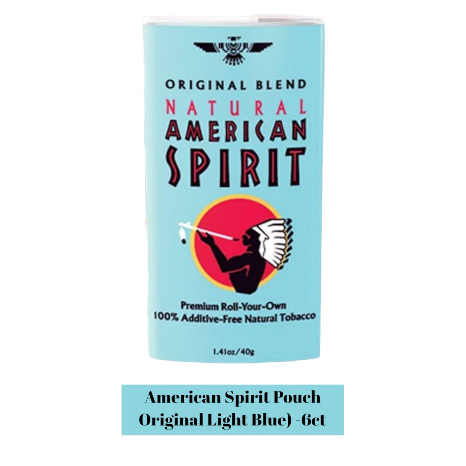 American Spirit Pipe Tobacco Pouch 1.4oz- 6ct - Image 2