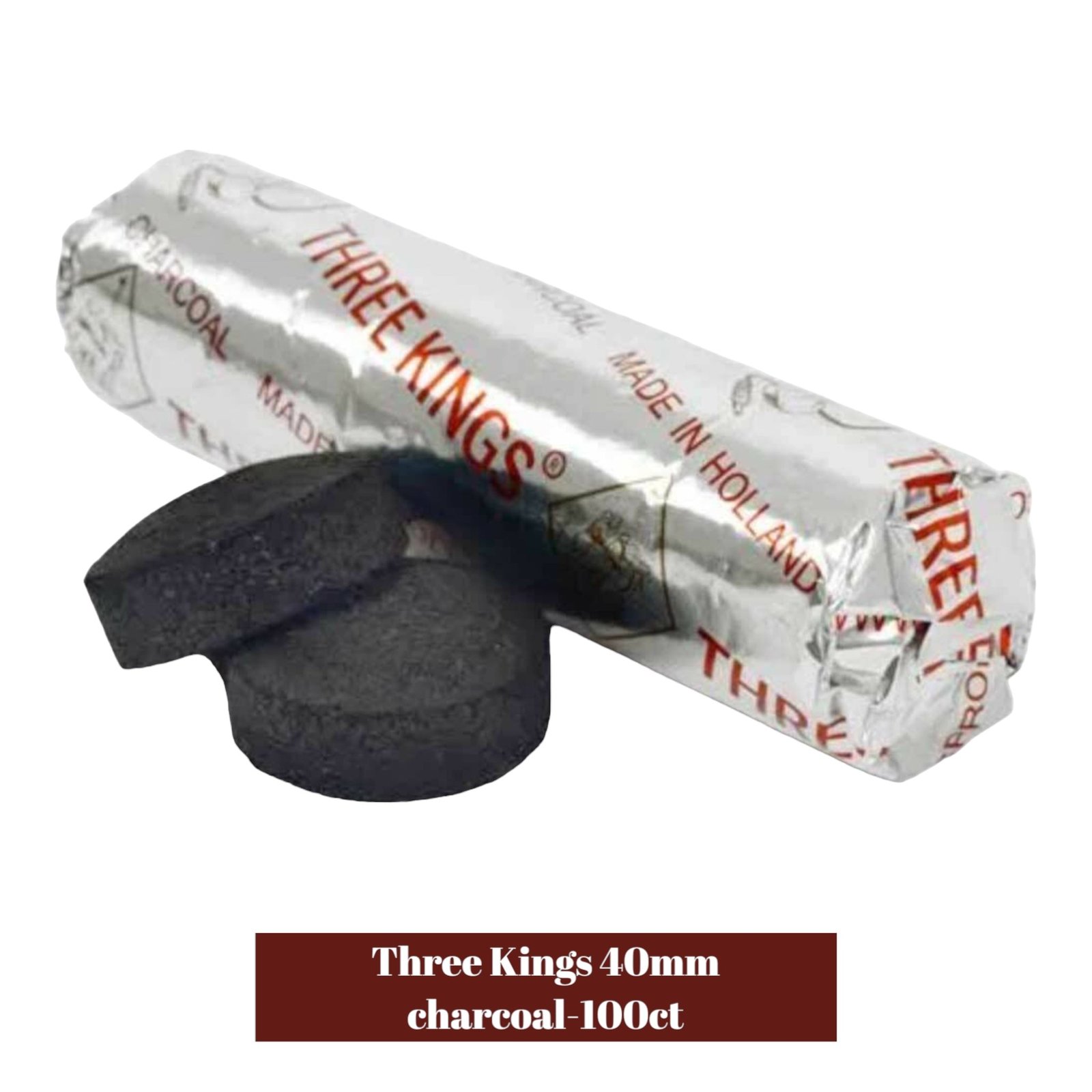 Three Kings Charcoal 40mm-100ct - Image 2